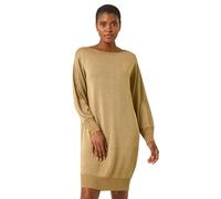 Roman Shimmer Slash Neck Jumper Dress In Gold Gold 20