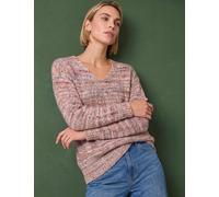 Roman Shimmer V Neck Knitted Jumper Light Pink