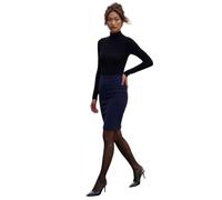 Roman Short Skirt for Women UK - Ladies Textured Pull On Mini Stretch Cotton Jersey Pencil Tube Smart Summer Bodycon Knee Length A-Line Straight Work Office Formal