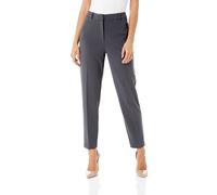 Roman Originals Work Trousers for Women UK Ladies Office Smart Stretch Suit Pants Slacks Cigarette Straight Leg Tailored High Elasticated Waist Ankle Grazer Slim - Grey Short (25 inch) - Size 14