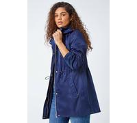 Roman Shower Resistant Longline Jacket In Navy Navy 18