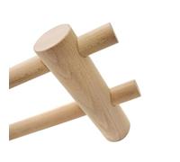 Roman Single And Double Rod, Natural Solid Wood Curtain Rod, Wooden Bracket, Silent Slide, Perforated Fixed Wooden Ring Curtain Rod.(120cm(47.2in),Double)
