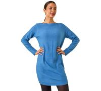 Roman Slash Neck Seam Detail Shift Dress In Blue Blue 12