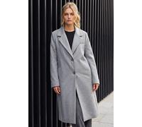 Roman Smart Single Breasted Coat In Grey Grey