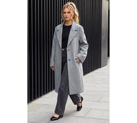 Roman Women's Smart Single Breasted Coat in Grey | Size: 10