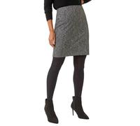 Roman Smart Textured Stretch Pencil Skirt In Grey Grey 12