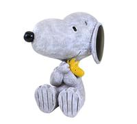 Roman Snoopy and Woodstock Garden Statue, 8.75-inch Height, Resin, Stone Mix, Home, Garden, Outdoor