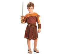 Roman General Soldier Warrior Kids Boys Fancy Dress Costume Outfit Greek New