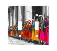 Roman Soldiers Light Switch Cover Plates/Outlet Covers, Colorful Ancient Warriors for Wall Decor, Thermoplastic Wall Plates, Standard Size Double Toggle