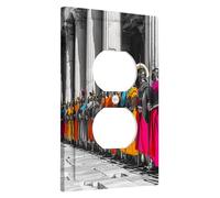 Roman Soldiers Switch Protector Plates Colorful Ancient Warriors Wall Decor Thermoplastic Wall Plates Standard Size Single Duplex Plug