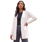 Roman Sparkle Argyle Cardigan for Women UK - Ladies Smart Open Front Edge to Edge Long Sleeve Soft Knit Pockets Check Pattern Occasion Evening Seasonal Layer