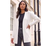 Roman Women's Sparkle Argyle Cardigan in Ivory | Size: 20 Roman Ivory 20