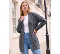 Roman Sparkly Argyle Cardigan Charcoal Mix