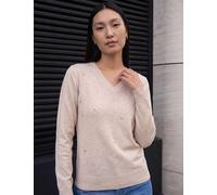 Roman Sparkly Star Embellished V-Neck Jumper Cream