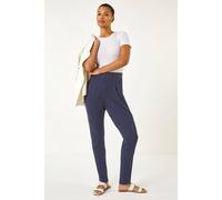 Roman Spot Print Harem Trouser In Navy Navy 18