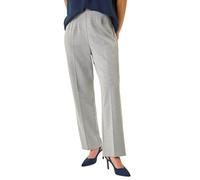 Roman Women's Petite Straight Leg Ponte Stretch Trouser in Grey | Size: 14 Roman Grey 14