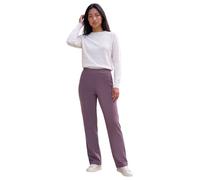 Roman Straight Leg Ponte Stretch Trouser for Women UK Ladies Pull on Bottoms Smart Autumn Winter Evening Work Office Business Formal Inteview Party Night Going Out - Size 14 - Petite Taupe