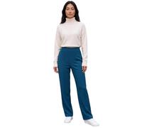Roman Straight Leg Ponte Stretch Trouser for Women UK Ladies Pull on Bottoms Smart Autumn Winter Evening Work Office Business Formal Inteview Party Night Going Out - Size 14 - Petite Teal