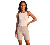 Roman Stretch Shorts for Women UK Ladies Pull On Turned Hem Cut Off Bengaline Mom Boyfriend Boy Denim Casual Cropped Pants Capri Slim Fit Turn Up Summer Crops Mother - Natural - Size 20