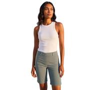 Roman Stretch Shorts for Women UK Ladies Pull On Turned Hem Cut Off Bengaline Mom Boyfriend Boy Denim Casual Cropped Pants Capri Slim Fit Turn Up Summer Crops Mother - Khaki - Size 22