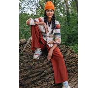 Roman Originals Stripe Buttoned Knit Cardigan for Women UK - Ladies Everyday Autumn Winter V-Neckline Comfy Soft Evening Vacation Work Party Night Out - Ivory - Size 20