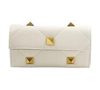 Roman Stud Wallet in Nappa Leather with Chain- female- Valentino- Wallets & Cardholders- White- ONE SIZE- Accessories ONE SIZE