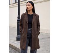 Roman Suedette Coat Chocolate