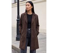 Roman Women's Suedette Coat in Chocolate | Size: 10 Roman Chocolate 10