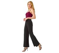 Roman Sweetheart Lace Stretch Jumpsuit for Women UK - Ladies Autumn Everyday Winter Holiday Sleeveless Soft Full Length Comfy Woven Fabric Dinner Date Playsuits - Wine - Size 10