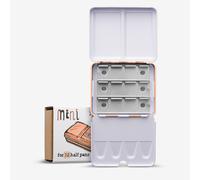 Roman Szmal : Mini Empty Metal Watercolour Box : Holds 12 Half Pans : Apricot