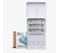 Roman Szmal : Mini Empty Metal Watercolour Box : Holds 12 Half Pans : Blue