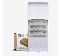 Roman Szmal : Mini Empty Metal Watercolour Box : Holds 12 Half Pans : Gold