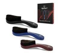 Roman-T Men's 360 Wave Brush Kit - Wave Brush set for 360 Waves - Three Handle Wave Brushes, Soft, Medium & Hard - Grooming Kit for 360 Waves - Gift Set