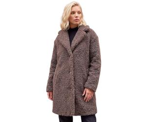Roman Teddy Coat for Women UK Ladies Borg Faux Fur Coatigan Lined Casual Soft Fluffy Fleece Texture Oversized Longline Warm Cosy Winter Jacket Thick Cardigan