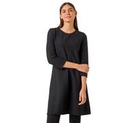 Roman Textured A-Line Stretch Dress In Black Black 16