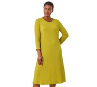 Roman Textured A-Line Stretch Midi Dress In Green Green 10