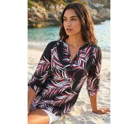 Roman Textured Leaf Puff Print Shirt Multi