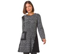 Roman Textured Pocket Detail Longline Jumper In Charcoal Charcoal 20