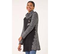 Roman Textured Pocket Knit Jumper In Black Black 18