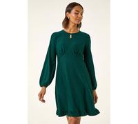 Textured Spot Keyhole Dress Roman Teal 20