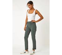 Roman Turn Up Stretch Cargo Trousers In Khaki Khaki 12