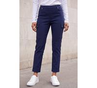Roman Cargo Trousers for Women UK Ladies Stretch Combat Pants Turn Up High Waist Rise Pull On Smart Casual Slimming Work Office Fitted Straight Leg Pockets Summer