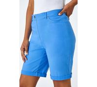 Roman Turn Up Stretch Shorts In Light Blue Light Blue 16