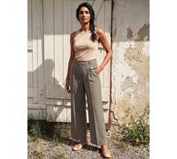 Roman Tweed Wide Leg Trousers with Wool Brown Mix