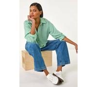 Roman Women's Twisted Hem Striped Shirt in Green | Size: 20 Roman Green 20