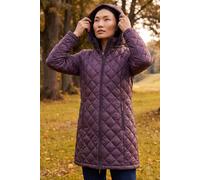 Roman Women's Two Tone Diamond Quilted Coat in Mauve | Size: 18