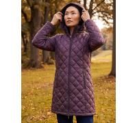 Roman Two Tone Diamond Quilted Coat Mauve