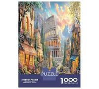 Roman Village 1000 Piece Ancient Town Ruins Jigsaw Puzzles for Puzzles 1000 Pieces Jigsaw for Adults for Adult Challenging Game Adults Gifts 38x26cm/1000pcs