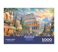 Roman Village 1000 Piece Jigsaw Puzzles Enchanted Castle in Fantasy Land for Adults Educational Game Beautiful Decoration Difficult Challenging Birthday Gifts 70x50cm/1000pcs