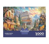 Roman Village Jigsaw Puzzles Puzzle for Adults Kids. 1000 Piece Interesting Impossible Challenge Toy Educational Game Home Decoration for Adults& Kids Age 14 Years Up 70x50cm/1000pcs